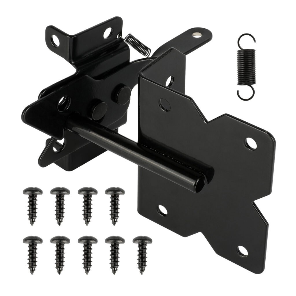 Stainless Steel Gravity Gate Latch – Self-Locking Post Mount Gate Lock ...