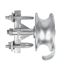 Sliding Gate Rollers, Steel Rolling Gate Hardware for 2'' (1-7/8'') Gate Frame & 1-5/8'' Track Pipe, Double U Bolt
