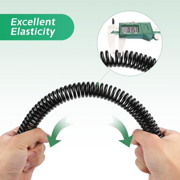 13 Inch Gate Spring Self Closing, Adjustable Tesion Gate Closer Outdoor for Wooden and Vinyl Fence,Steel, Black - Image 3