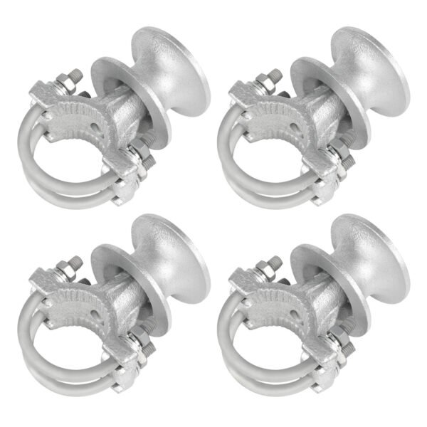 Mini Cantilevered Gate Rollers, Fits 2-3/8" Post & 1-5/8" Rail Fence Gate Kit, Sliding Gate Rollers, Cantilevered Chain Link Fence, Set of 4 Sliding Gate Hardware 