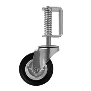 Gate Wheel 6 inch Heavy Duty Gate Caster Wheels 1500lb Load Capacity Fence Gate Wheels 360 Degree Rotation Spring-Loaded Heavy Duty Gate Caster with Cargo Bearings