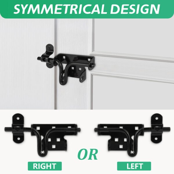 Heavy Duty Slide Bolt Gate Latch for Wooden Fence Door Lock with Padlock Hole,Solid Hardware Thickened Metal Sliding Bolt Door Locks Gate Latches for Shed Door,Wooden Fences,Barn Doors,Yard - Image 5