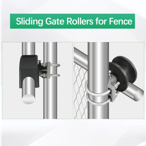 Nylon Cantilever Roller, 2-3/8"(2-1/2") Round Gate Frame 4" Round Post Chain Link Fence Parts, Sliding Gate Rollers, Cantilevered Rail Fence Gate Kit - Image 7