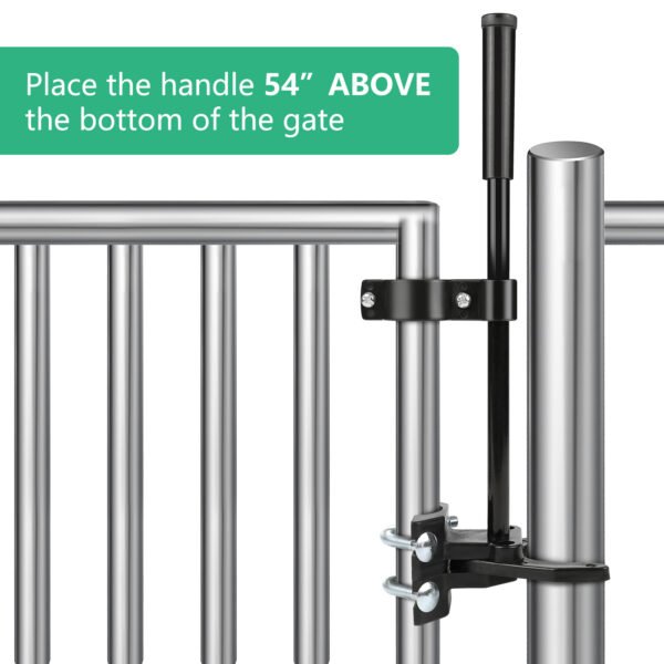 Pool Gate Latch, Gate Latch for Pool Gate Safety Latch, Auto Pool Gate Lock in Pool Fence, 1-3/8" X 2-1/2" Pool Lock for Gate, Chain Link Fence Gate Latch, Horizontally - Image 4