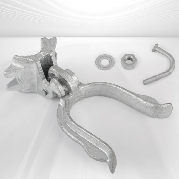 Chain Link Fence Gate Fork Latch - Commercial Heavy Duty - Malleable - Galvanized Gate Latch with Hole for Padlock 1-3/8" x 2-3/8" (2-1/2")|1-3/8" x 1-7/8" (2")|1-7/8" x 2-7/8" - Image 6