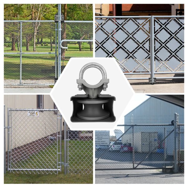 Nylon Cantilever Roller, 2-3/8"(2-1/2") Round Gate Frame 4" Round Post Chain Link Fence Parts, Sliding Gate Rollers, Cantilevered Rail Fence Gate Kit - Image 9