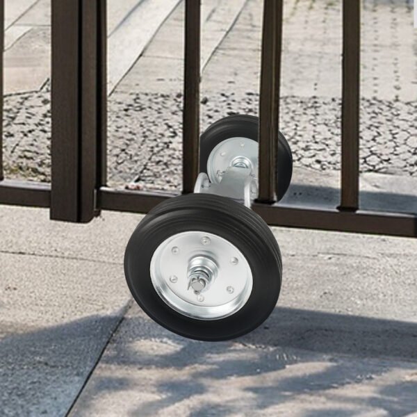 Gate Wheel, 8 Inch Heavy Duty Rolling Gate Wheels, Hard Rubber, Adjustable Steel U-Bolts for Chain Link Fence Metal Tube Gate - Image 7