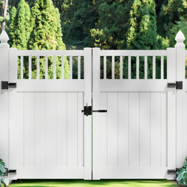 Upgrade Self-Locking Gate Latch for Wooden Fence Heavy Duty, Automatic Gravity Lever Gate Latches with Longer Fasteners & Pull String for Garden, - Image 8