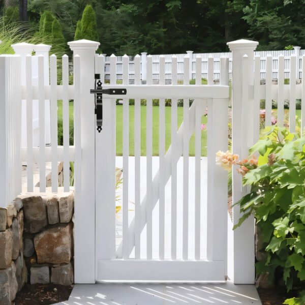 Heavy Duty Self-Locking Gate Latch for Wooden Fence, Post Mount Automatic Gate Lock Gravity Fence gate Hardware for Secure Pool, Outdoor Garden, Metal Gates Vinyl Fences, Black Finish - Image 5