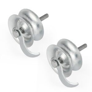 5 inch galvanized steel gate wheel for 1-5/8 inch pipe track, sliding gate roller 2 pack