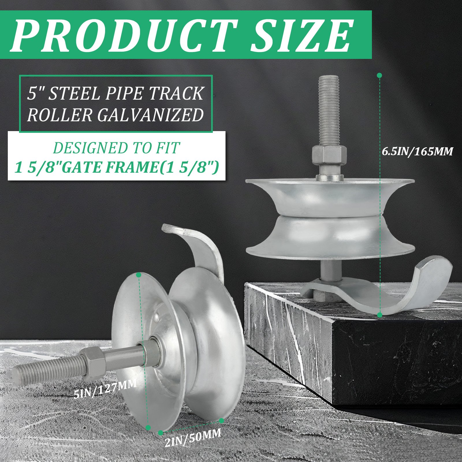 hot dip galvanized steel sliding gate wheel heavy duty rust resistant