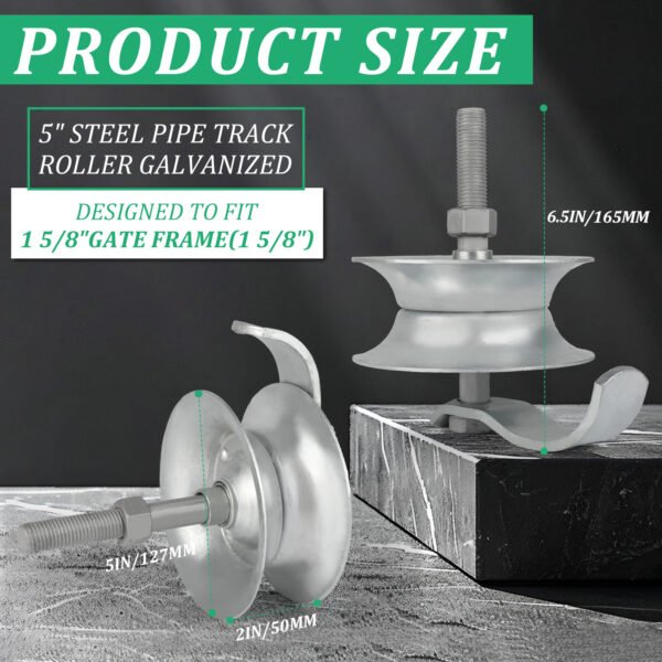 5" Steel Pipe Track Roller - Image 5