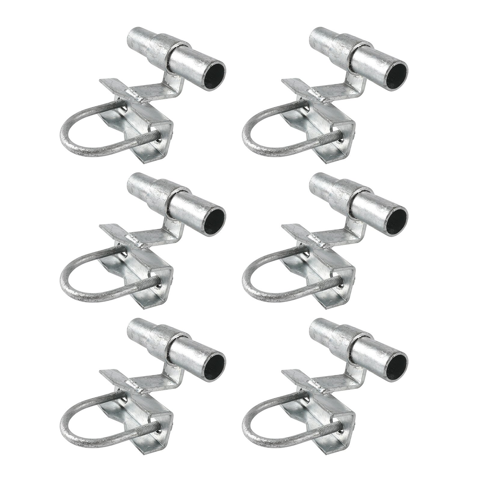 6 Piece Chain Link Fence Rolling Gate Track Bracket Kit – Heavy Duty U ...