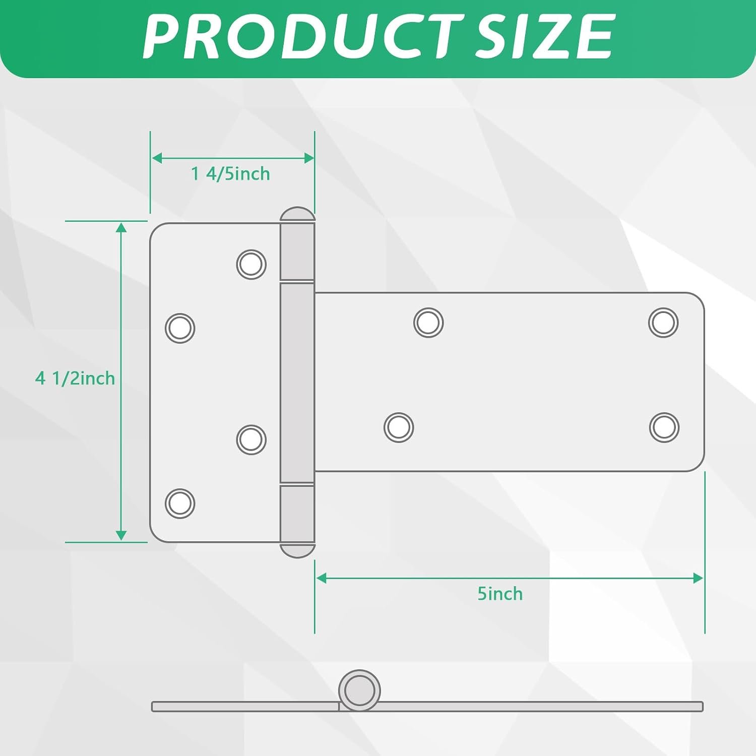 Heavy-Duty Gloss Black T-Strap Gate Hinge Series – 5″ & 8″ - Image 2