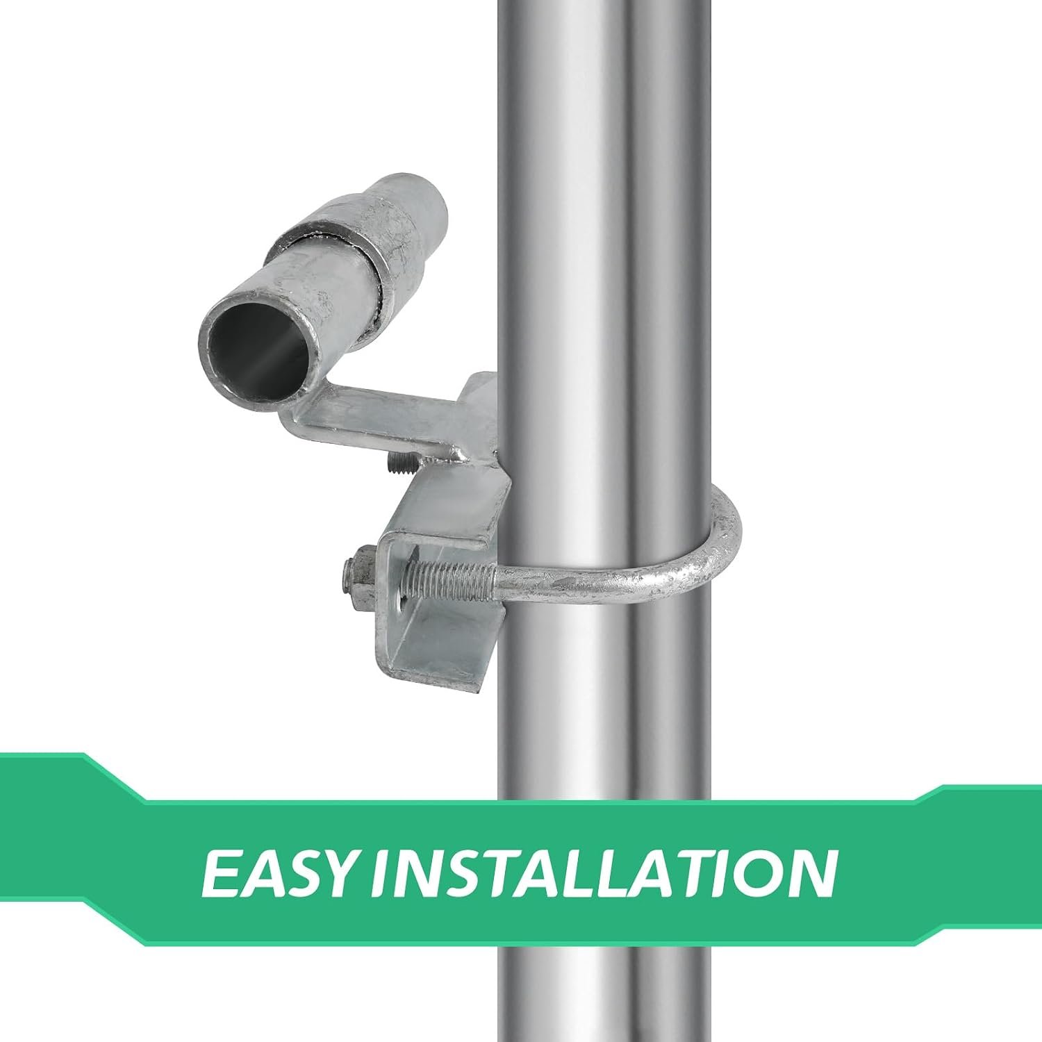 Hot-Dip Galvanized Sliding Gate Pipe Track Brackets for 1-5/8 in Track and 2-3/8 in or 2-7/8 in OD Posts, 6 Pack - Image 4