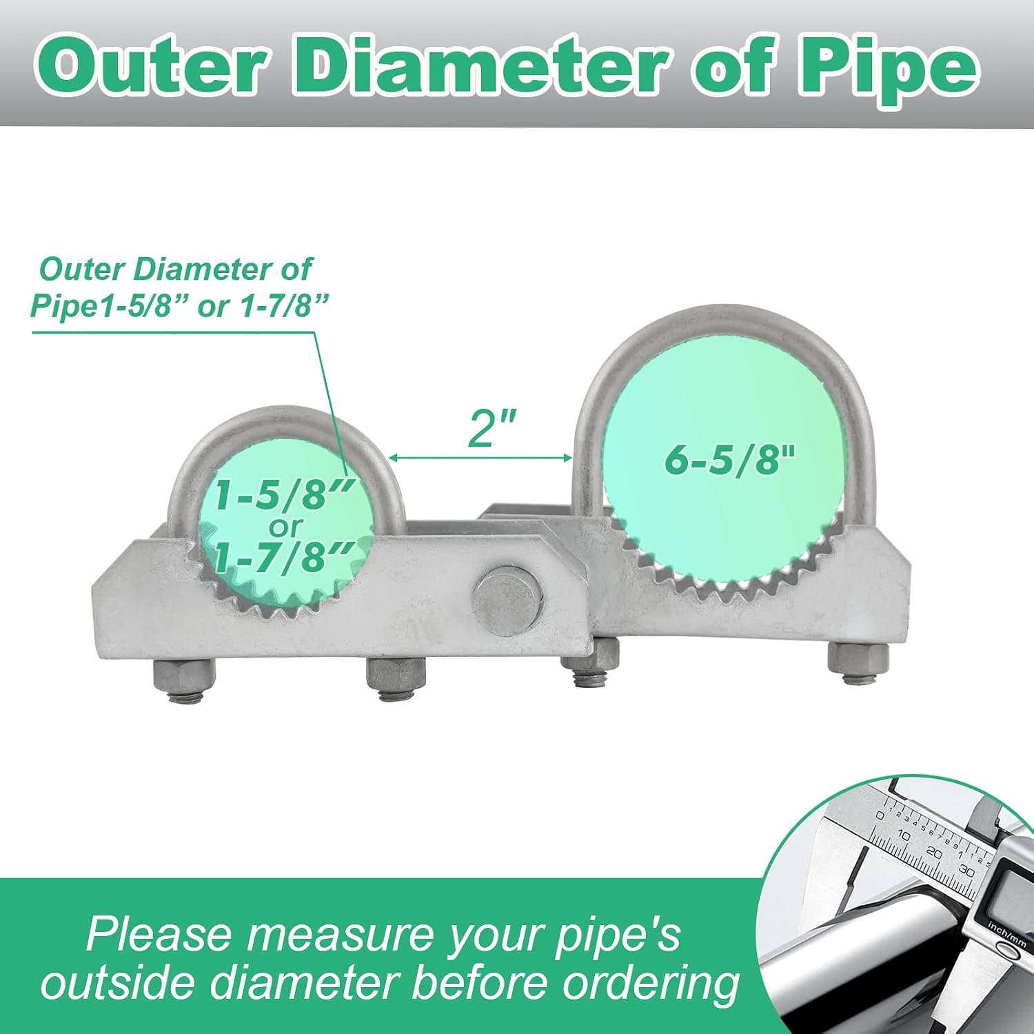 180° Commercial-Duty Chain Link Gate Hinge Series – 2-3/8″ to 8-5/8″ Post OD - Image 2