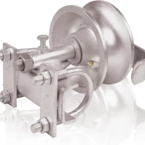 Malleable Iron Gate Rollers | 5″ Wheel, Double U-Bolt Bracket