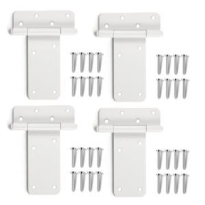 Heavy-Duty White T-Strap Gate Hinge Series – 5″, 6″ & 8″