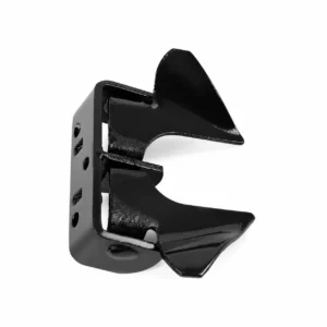 Black wall-mount butterfly gate latch for 1-3/8 in and 1-5/8 in round gate frames