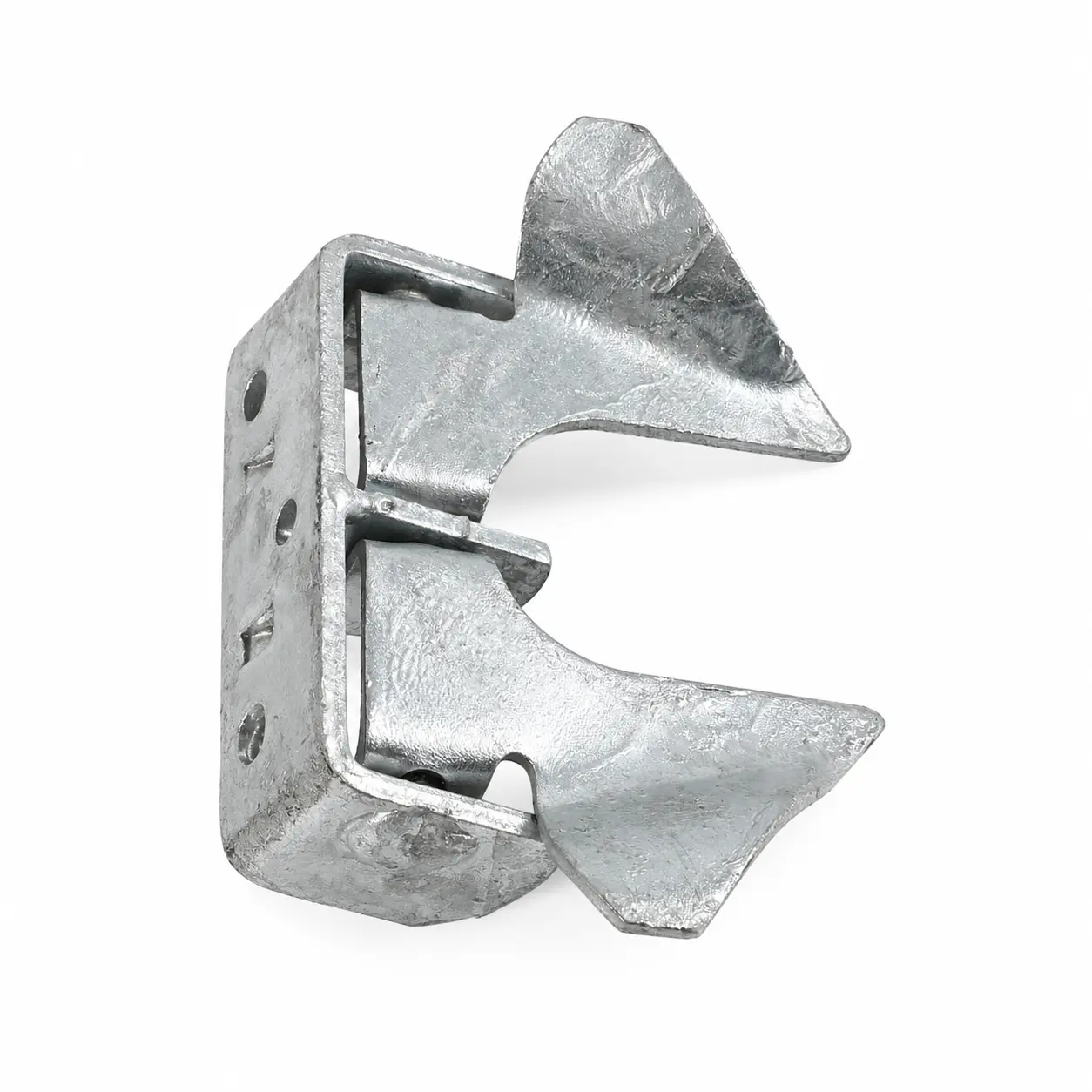 Hot-dip galvanized wall-mount butterfly gate latch for 1-3/8 in and 1-5/8 in round gate frames
